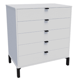 C�moda Marden de 5 cajones Vertical/ Blanco